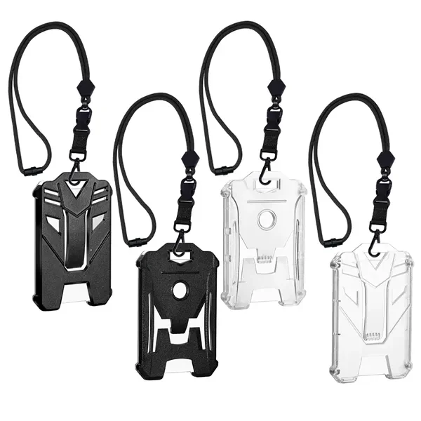 Custom 23-Inch Metal Badge Holder with Heavy Duty Lanyard — Adjustable ID Clip 1