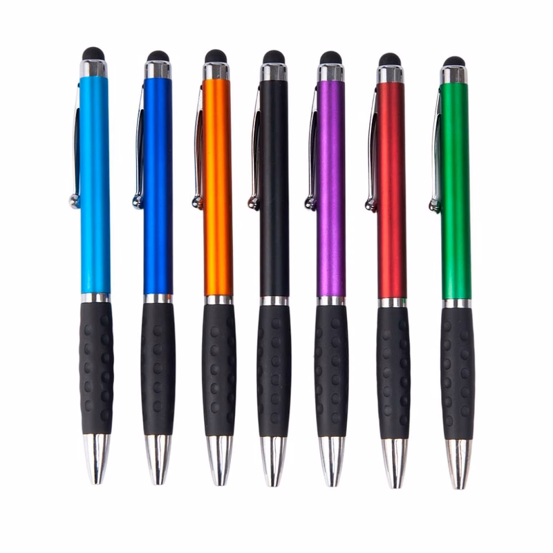 Plastic Ballpoint Pen W/ Stylus