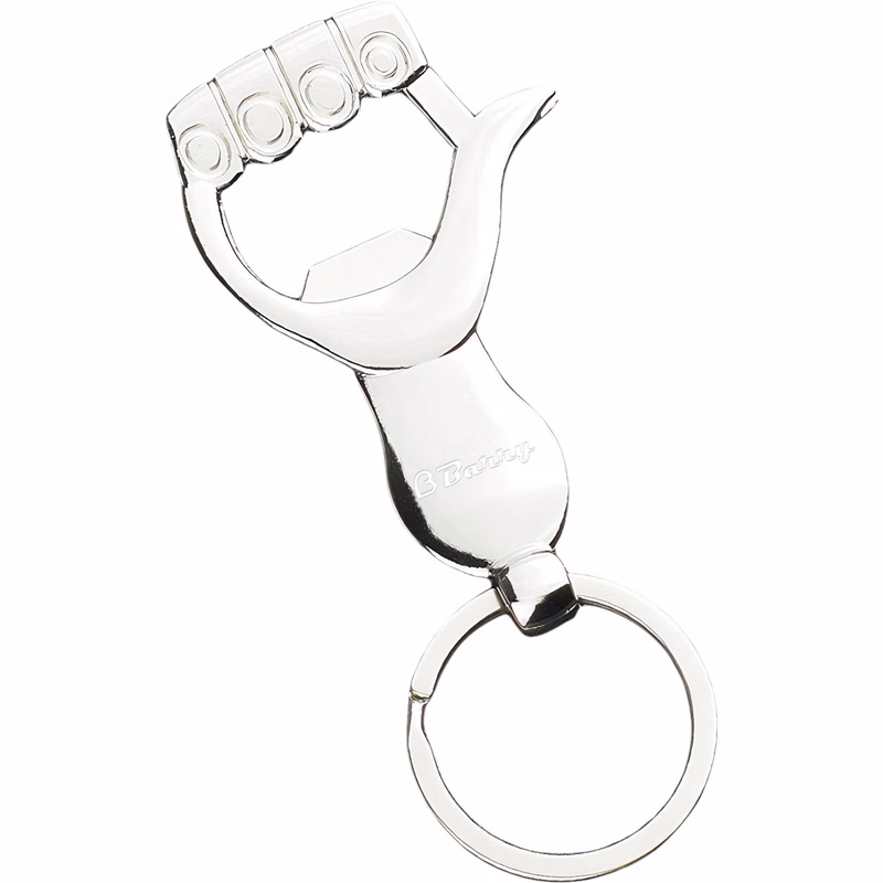 Zinc Alloy Hand Shaped Bottle Opener Keychain
