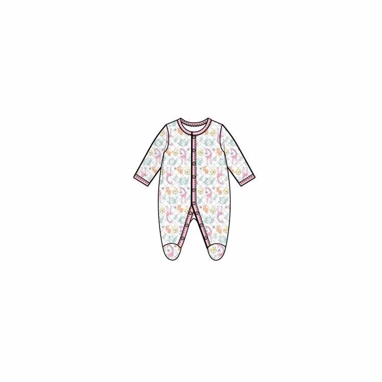Girls' Quilted Sleep & Play Bodysuits Pink 0-9M