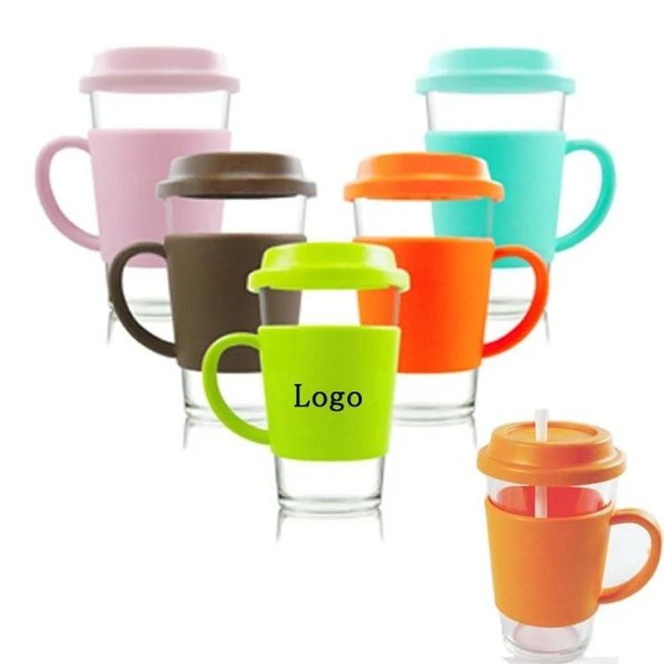 Color Banded Glass Mug - 13 Oz. 1