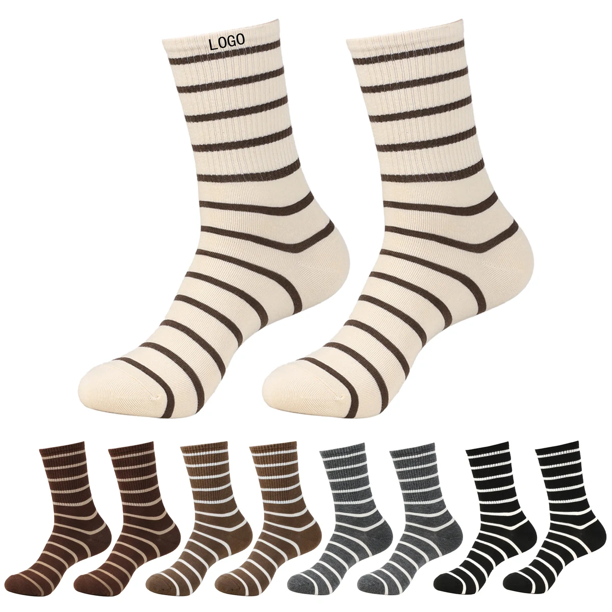 Cotton Home Socks Outdoor Striped Socks 1