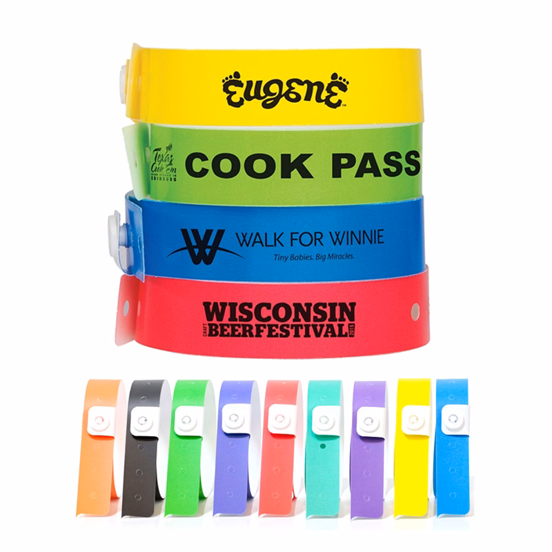 Personalized L-Shaped Plastic Wristbands