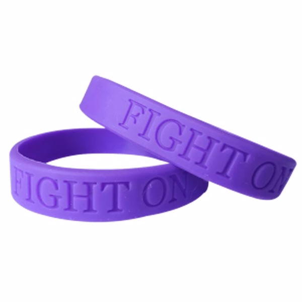 1 1/2-Inch Debossed Silicone Wristband