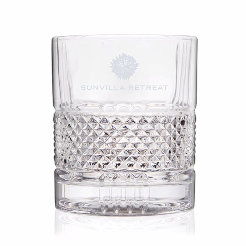 Viski® Revolve Crystal Spinning Rocks Glass