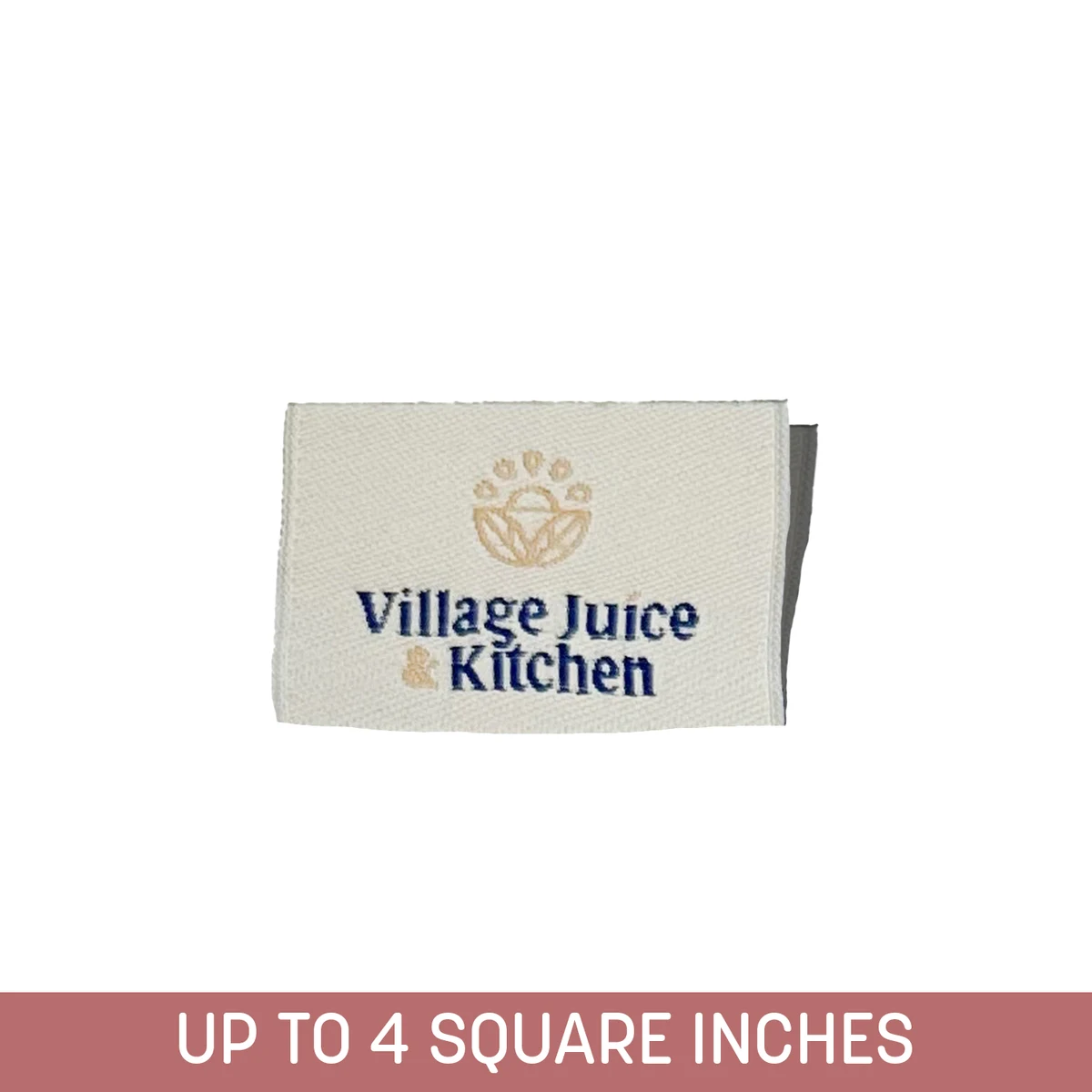 Woven Label (Center Fold) Up To 4 Sq. Inches 1