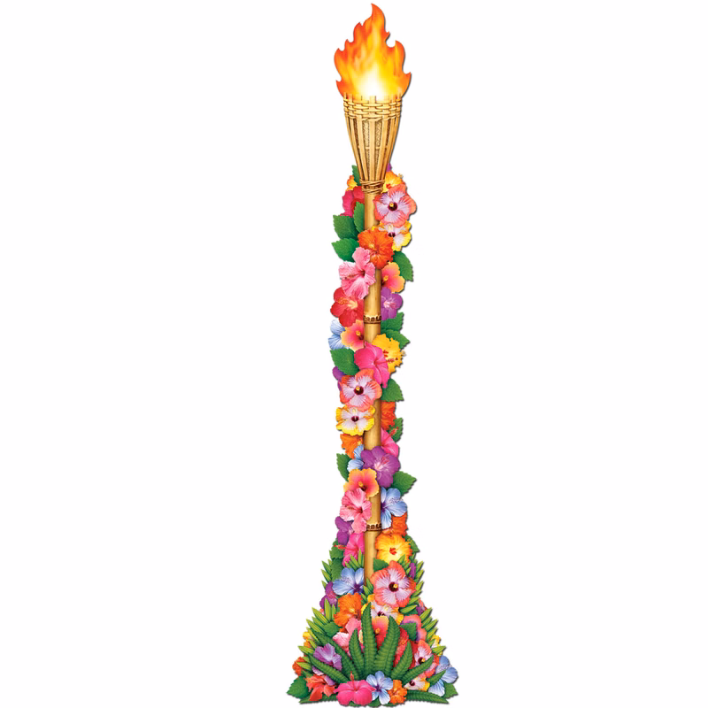 Jointed Floral Tiki Torch