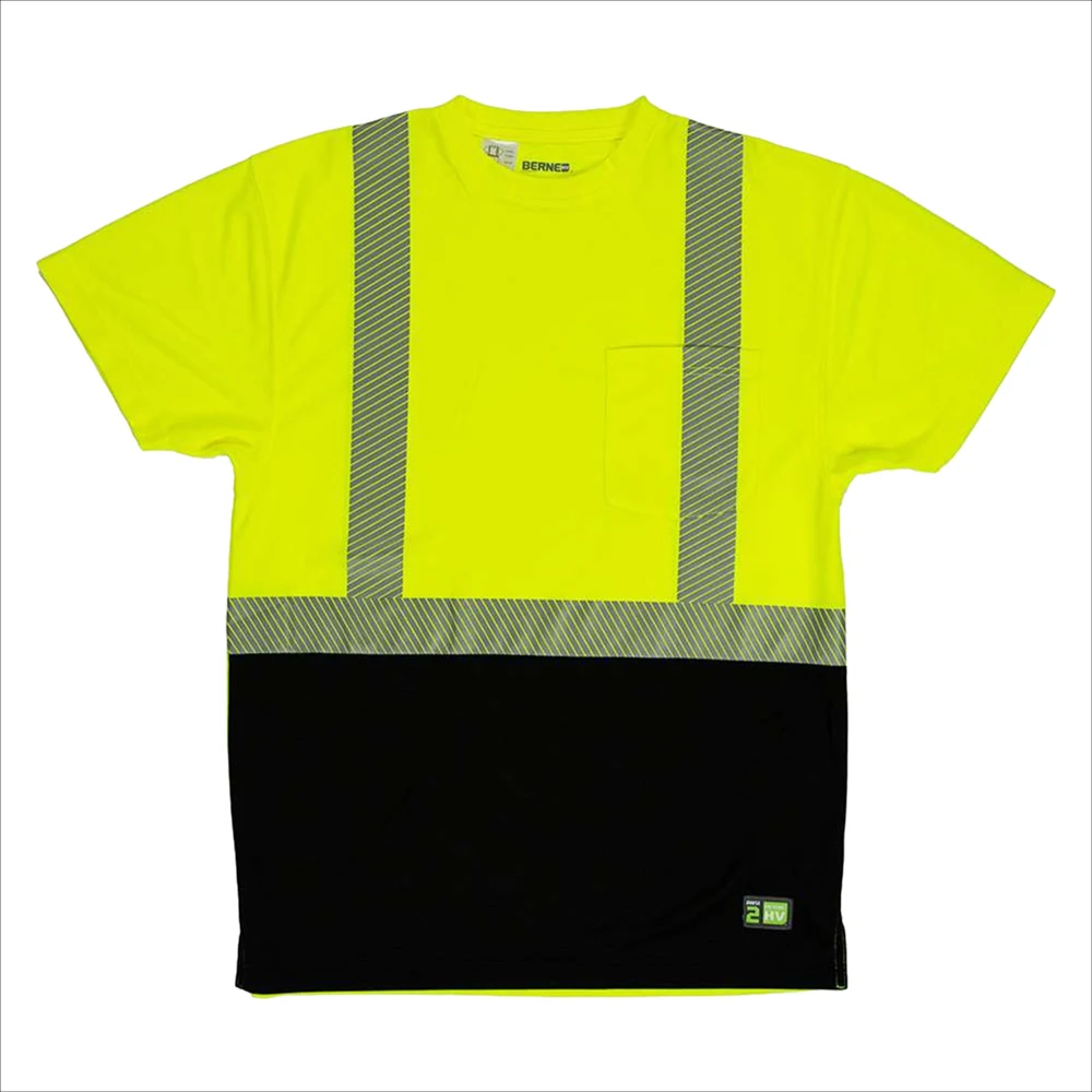 BERNE® Men's Hi-Vis Class 2 Color Blocked Pocket T-Shirt 1
