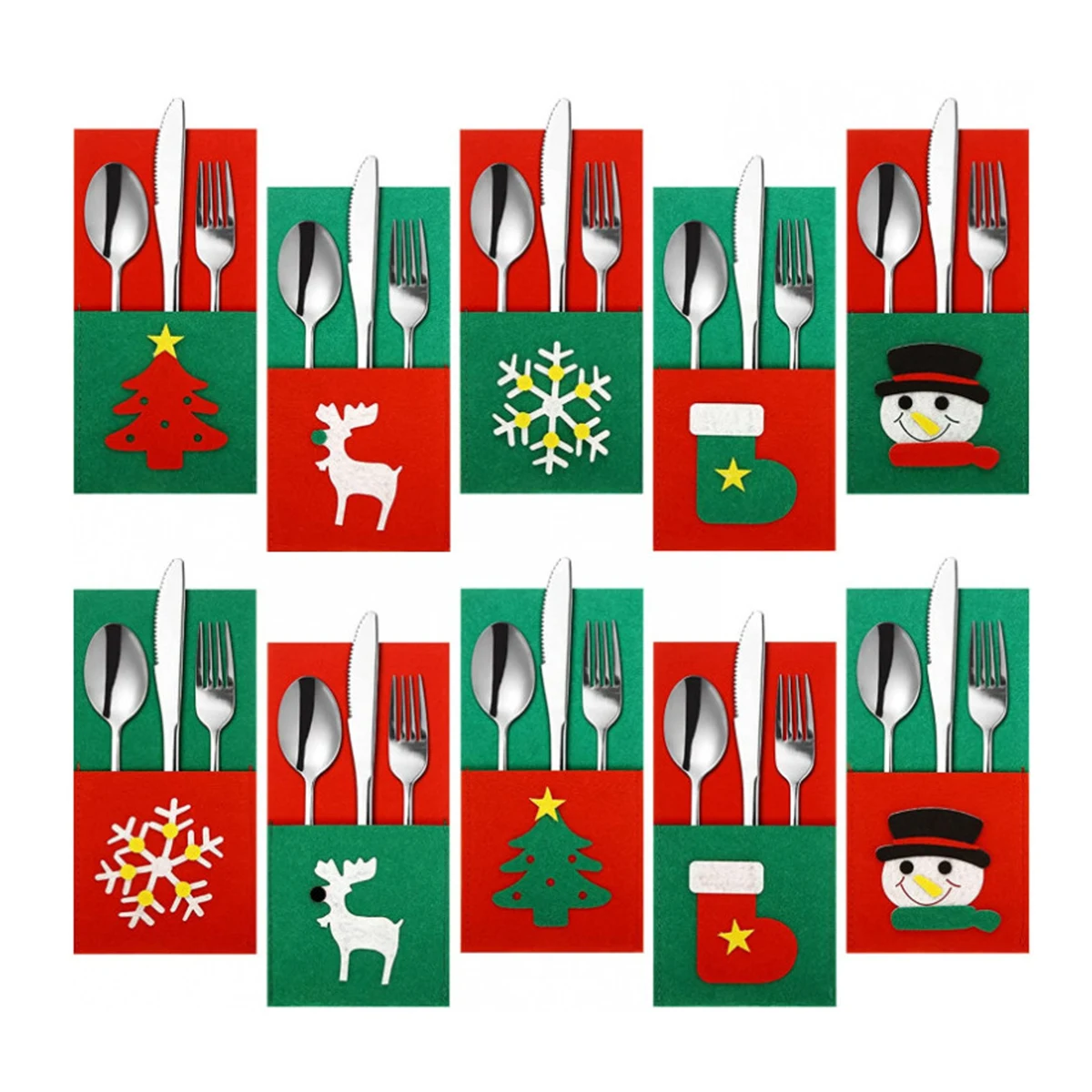 Felt Cutlery Bag Christmas Decoration 1