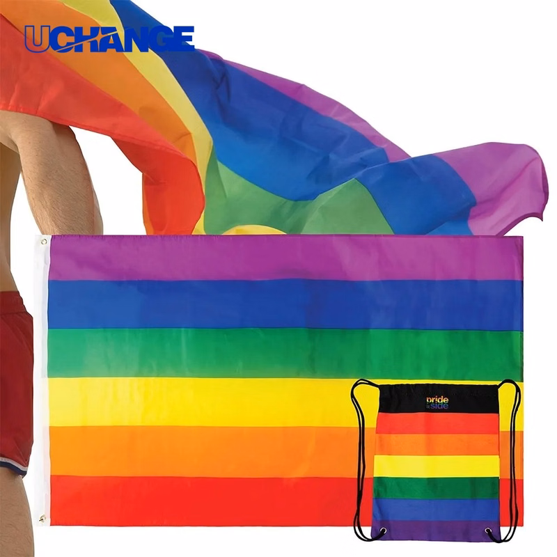 Pride-Themed Drawstring Cinch Bag Organizer