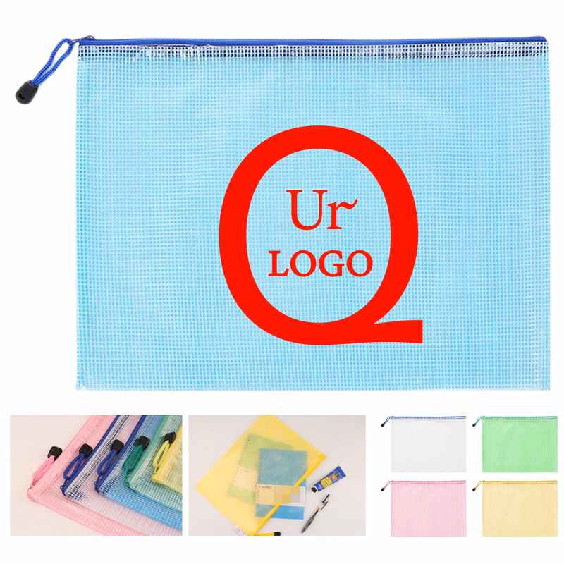 Pvc File Grid Pocket Storage Bag