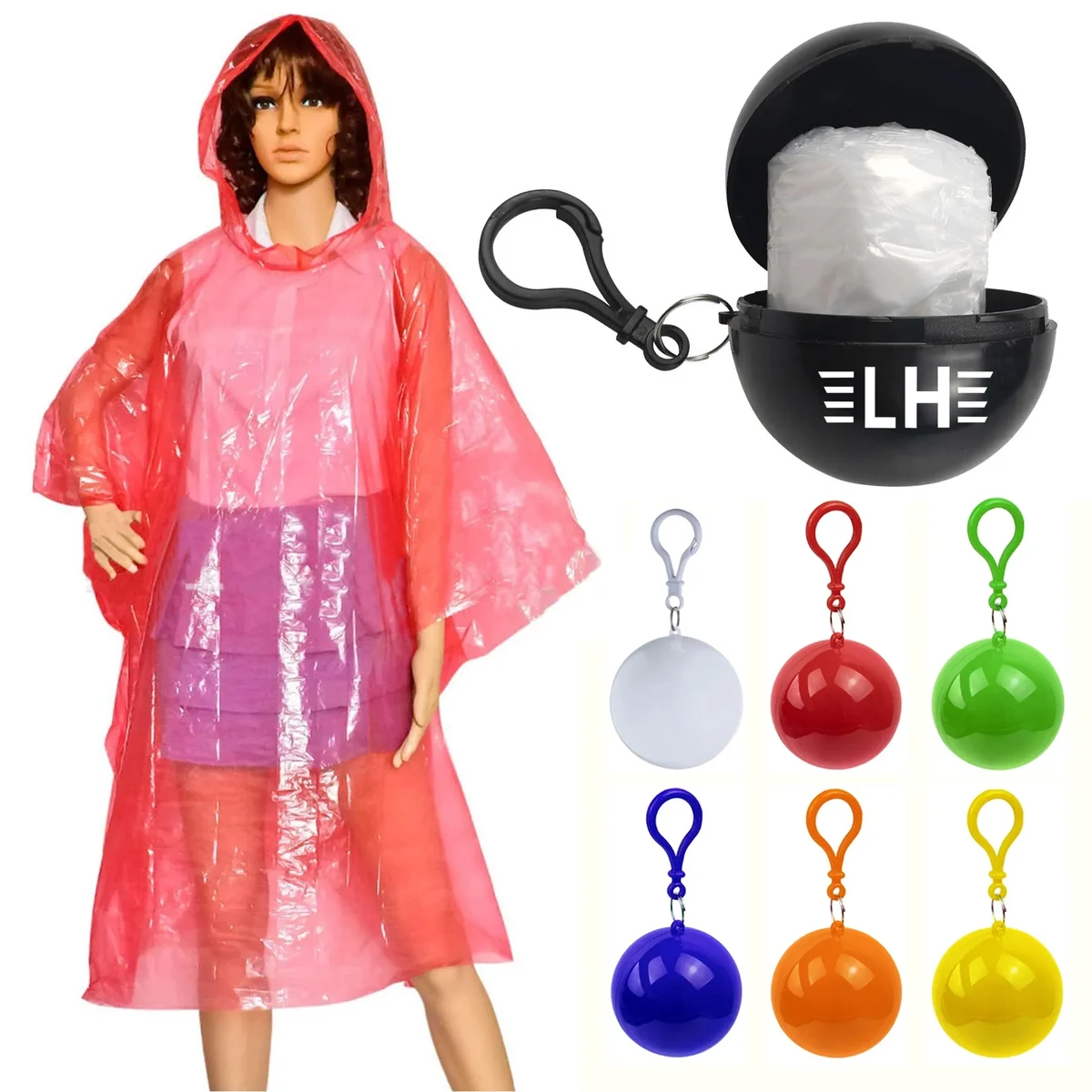 Raincoats Keychains with Ball 1