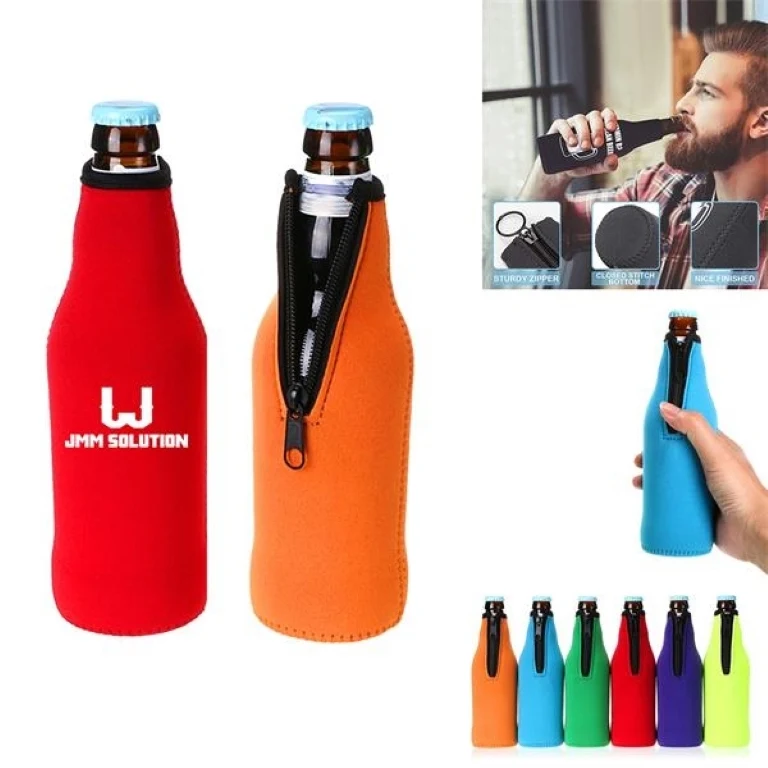 Beer Bottle Cooler Sleeves, custom koozie with logo imprint 1