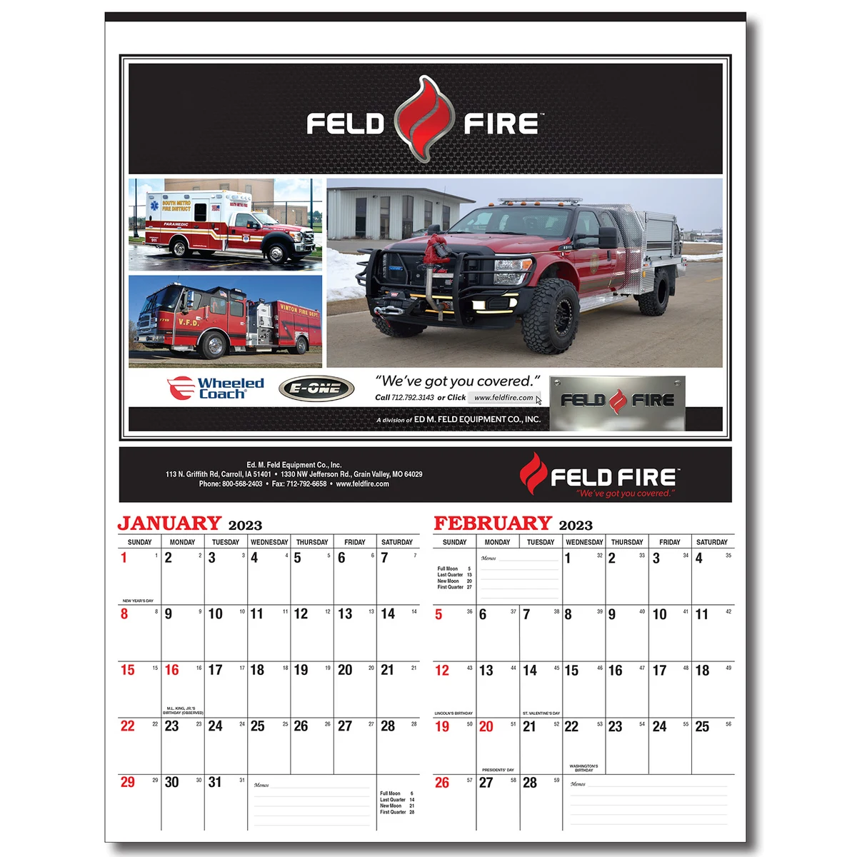 Custom 6 Photo Wall Calendar 1