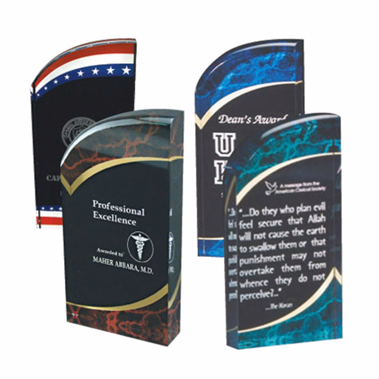 Rounded Marbleized Awards