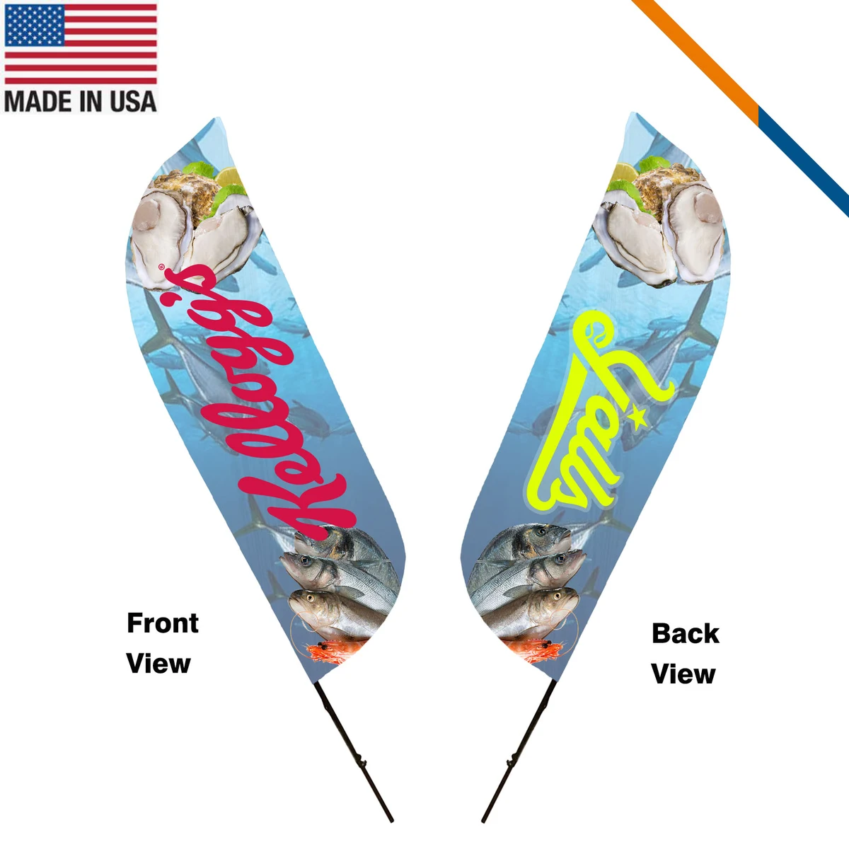 9' Dred Double-Sided Feather Flag 1