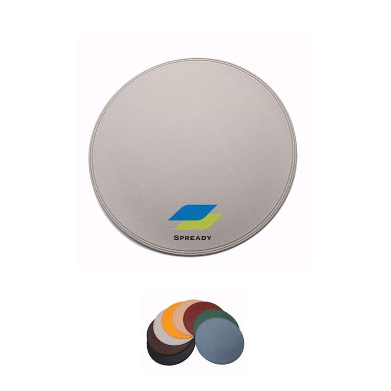 Pvc Leather Round Coaster
