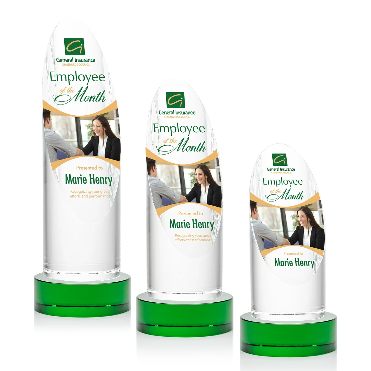 Lauder VividPrint™ Award on Base - Green 1