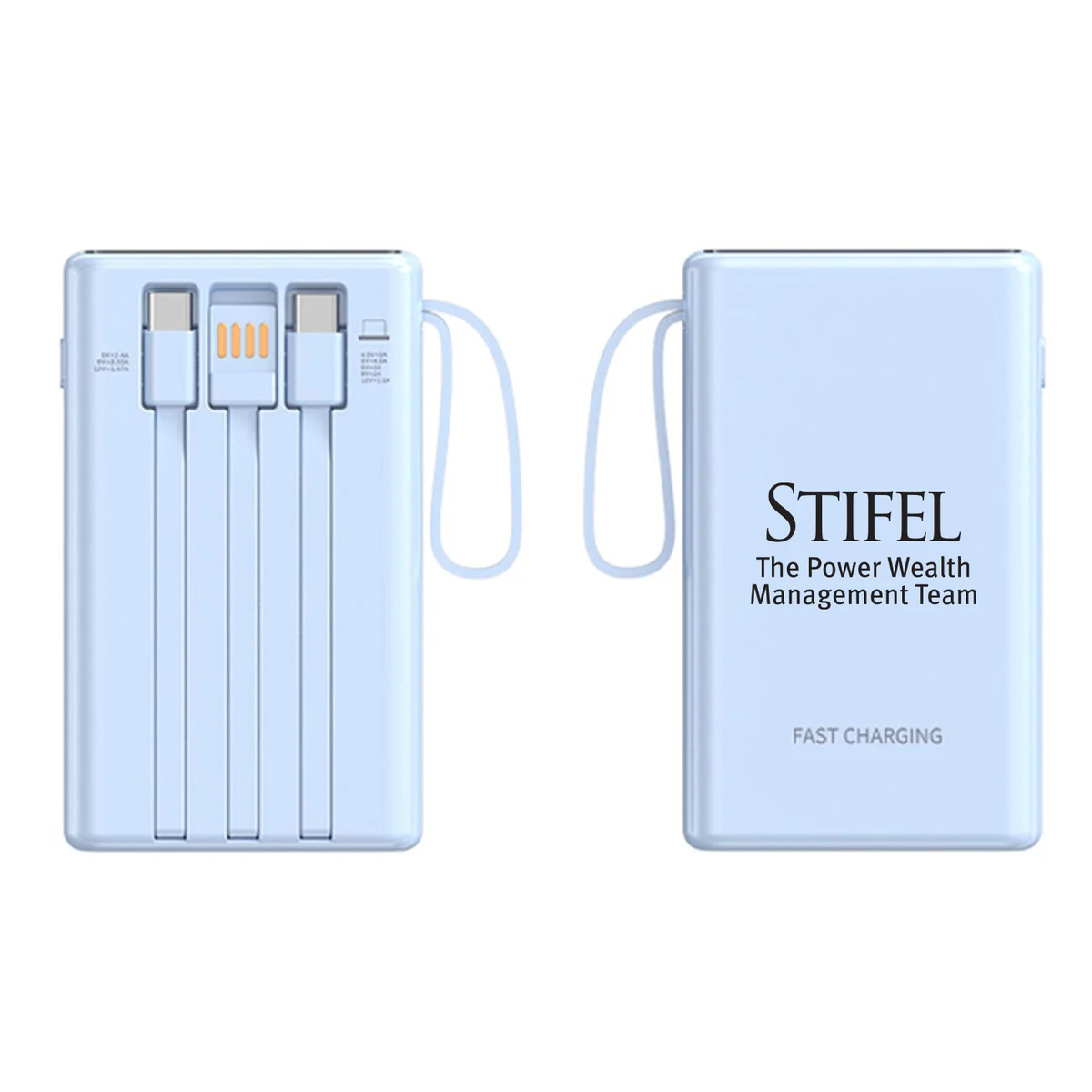20,000 mAh Built-in Cable Fast Charging Power Bank - 18W 1