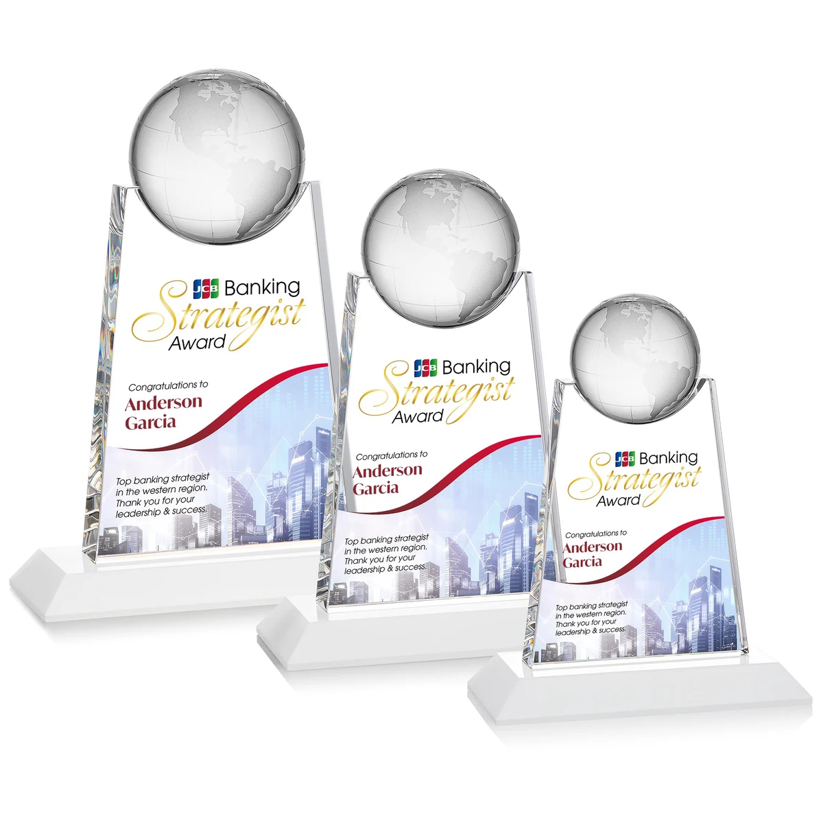 Netherford Globe VividPrint™ Award - White 1