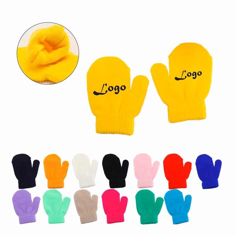 Acrylic Knit Gloves For Toddler Aged 1-4