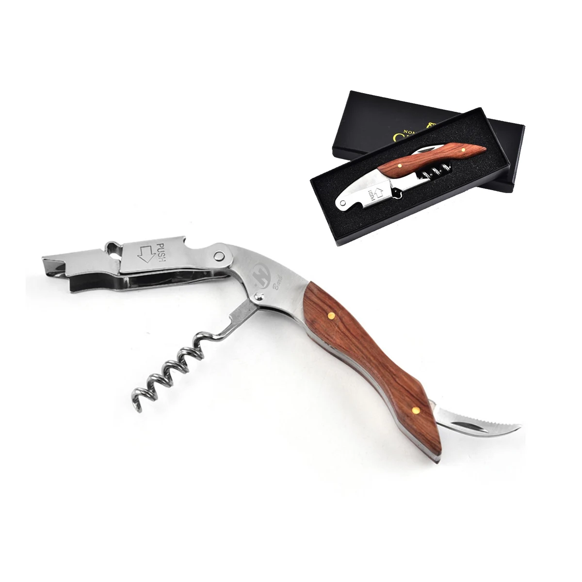 3-in-1 Woodard Stainless Steel Wine Bottle Opener 1