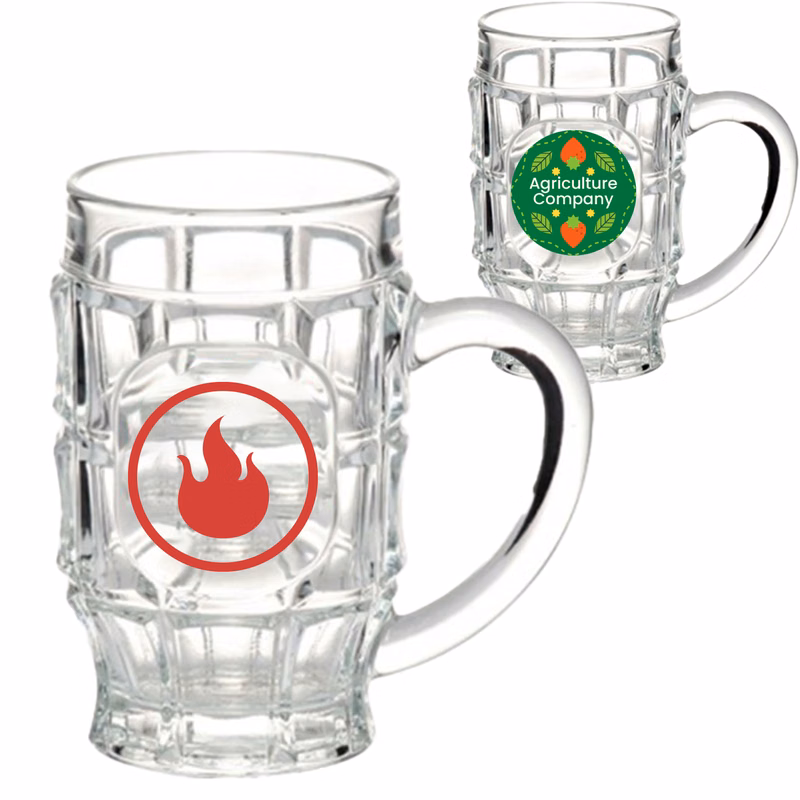 17.75 oz. Hamburgo Dimpled Tankards Glass Mugs