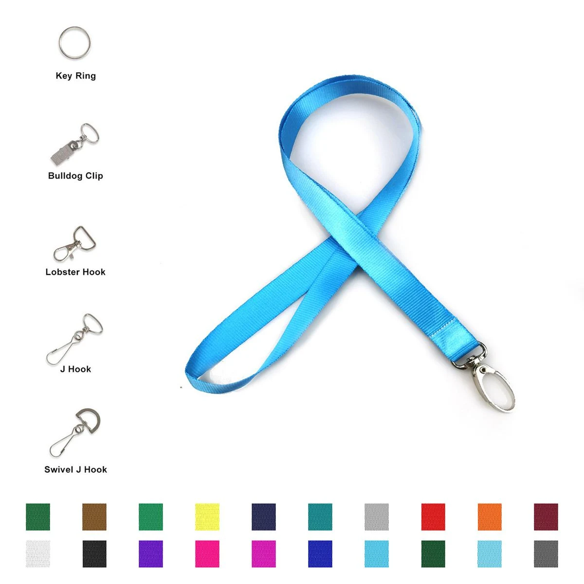 3/4" Polyester Custom Logo Lanyard
1