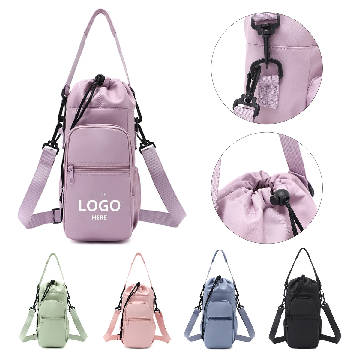 Water Bottle Bag With Adjustable Strap 1