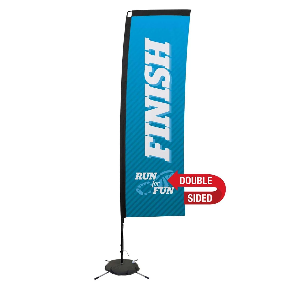 10' Premium Rectangle Sail Sign Kit (Double-Sided with Scissor Base) 1