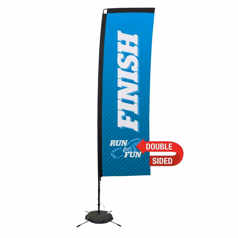 10' Premium Rectangle Sail Sign Kit (Double-Sided with Scissor Base)