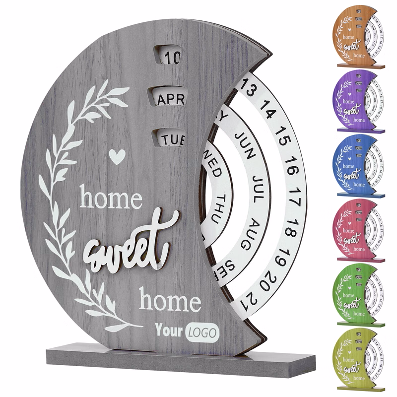 Wood Enchanting Home Decor Calendar