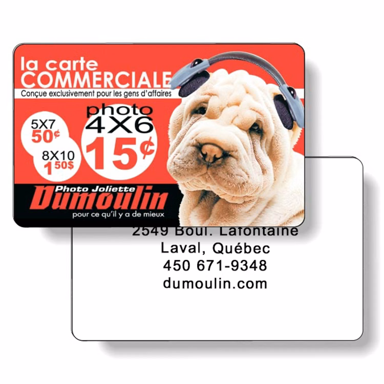 .025 Premium Wallet Card in PVC Plastic & Compressed Lamination, Full Colour