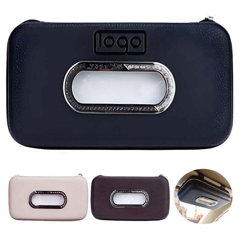 PU Leather Hanging Car Tissue Box