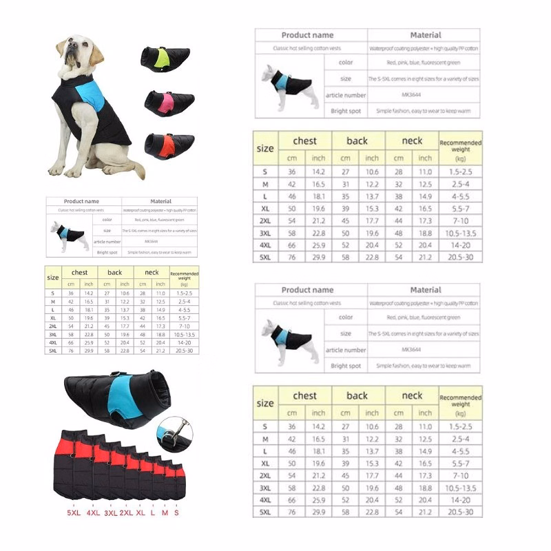 Winter Soft Cotton Pets Dog Clothes