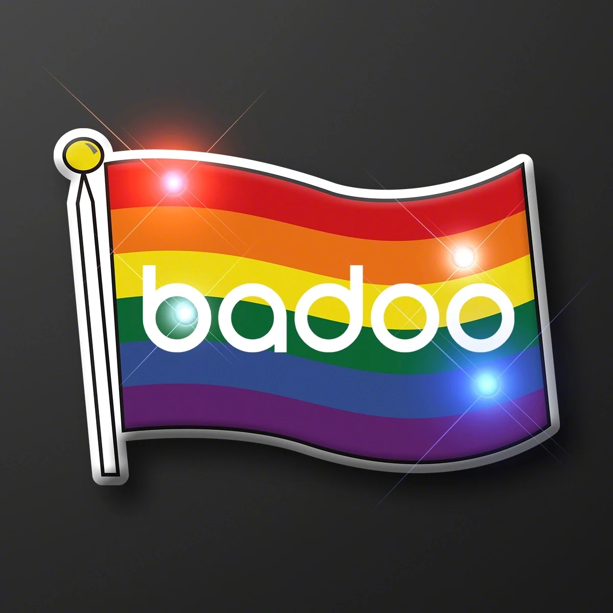 Light Up Rainbow Pride Flag Pins 1
