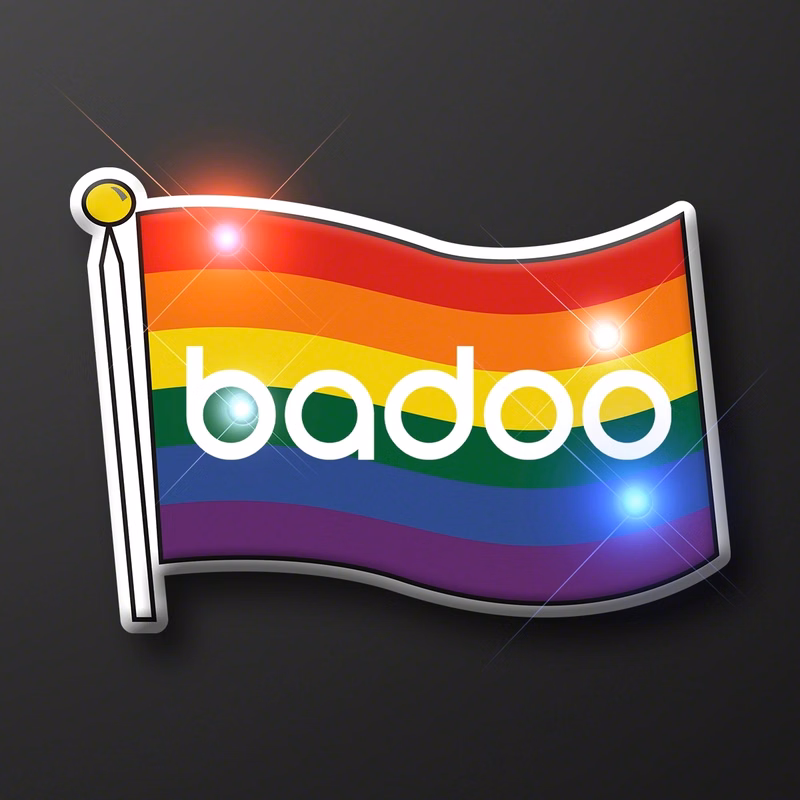 Light Up Rainbow Pride Flag Pins