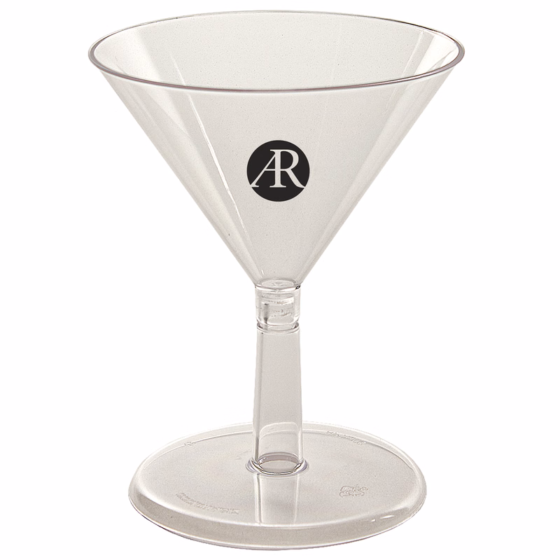 2oz. Clear Plastic Mini Martini Sampler-2-Piece