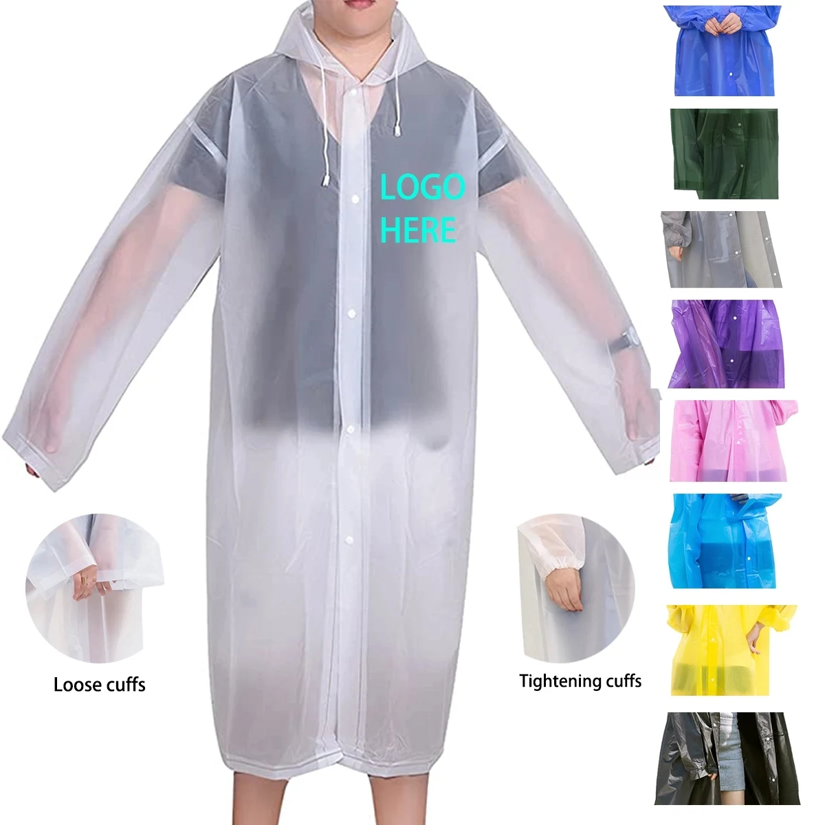 Eva Rain Poncho Reusable Raincoat 1