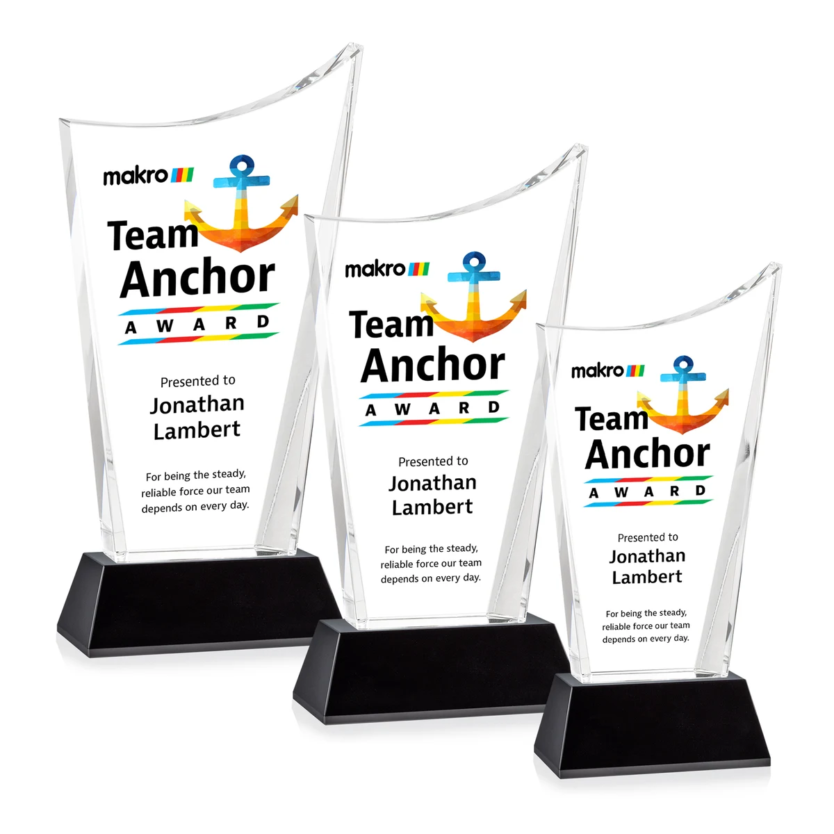 Burnett VividPrint™ Award on Newhaven Base - Black 1