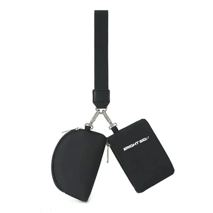 Mini Zip Wristlet Coin Purse Keychain, custom luggage tag with logo imprint 1