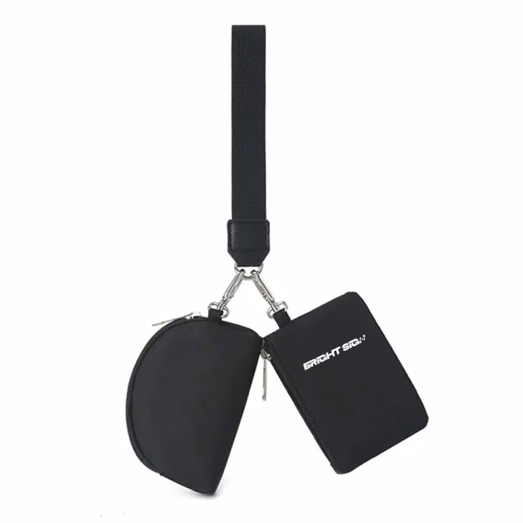Mini Zip Wristlet Coin Purse Keychain