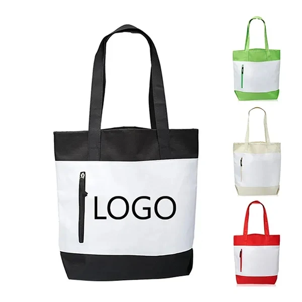 Seaside Tote Bags with Front Zipper 1
