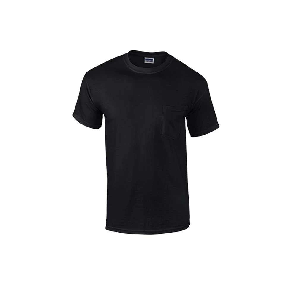 Gildan Irregular Pocket T-Shirts Black Large 1