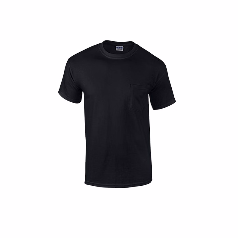 Gildan Irregular Pocket T-Shirts Black Large