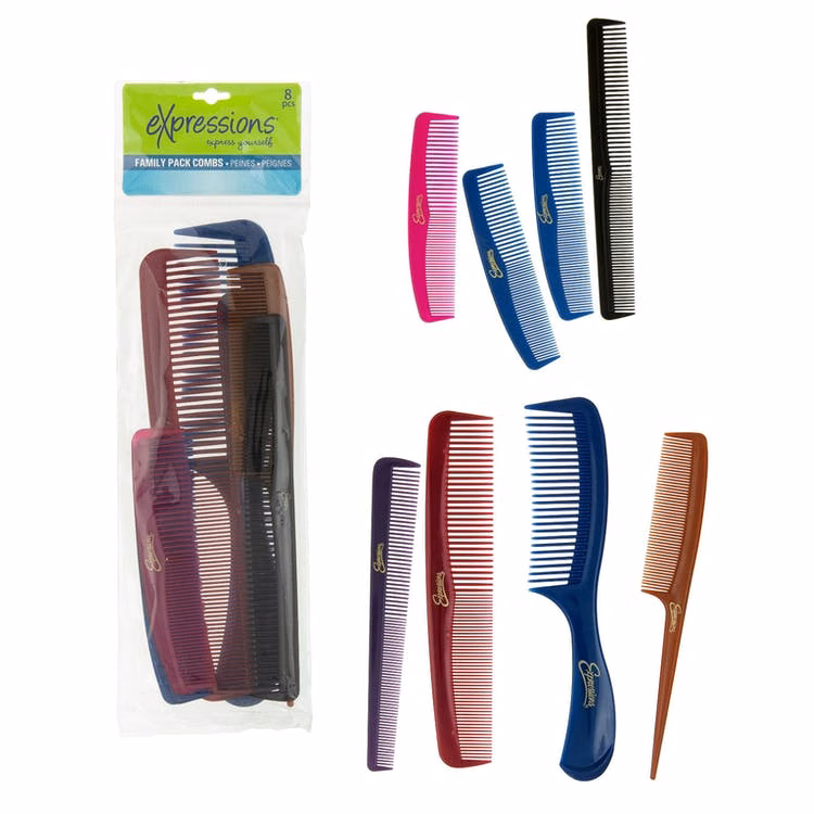 Family Pack of Combs - 8 Pack Assorted