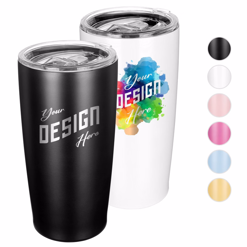 20 Oz Vacuum Insulated Stainless Steel Tumbler w/ Slider Lid
