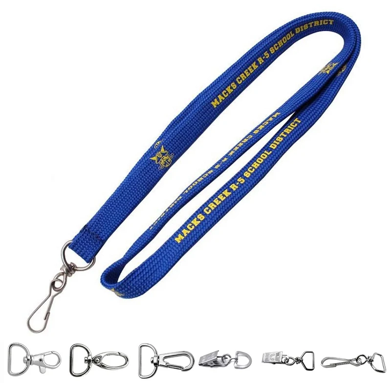 3/8" Screen Printed Tube Polyester Lanyards 1