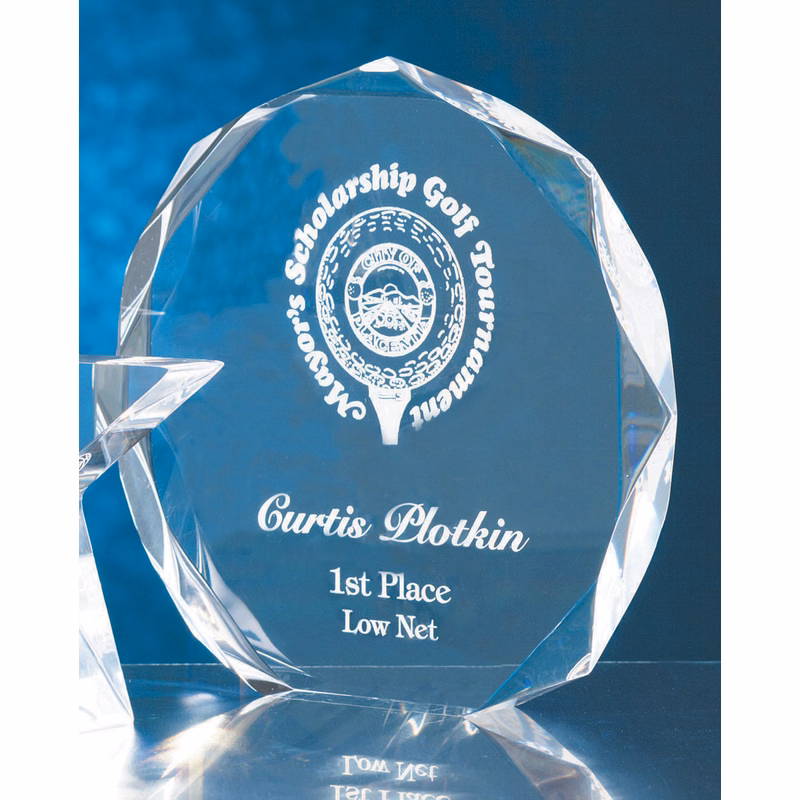 7" Lucite Octagon Award