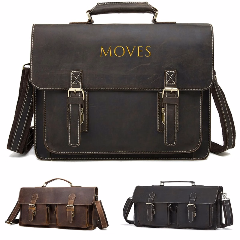 Real Leather Messenger Bag For Men And Women